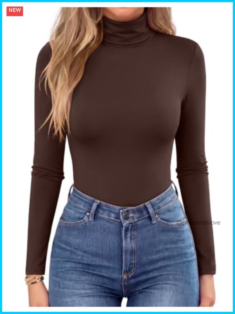 Women's Turtleneck Long Sleeve Top Lightweight Base Layer T-Shirt